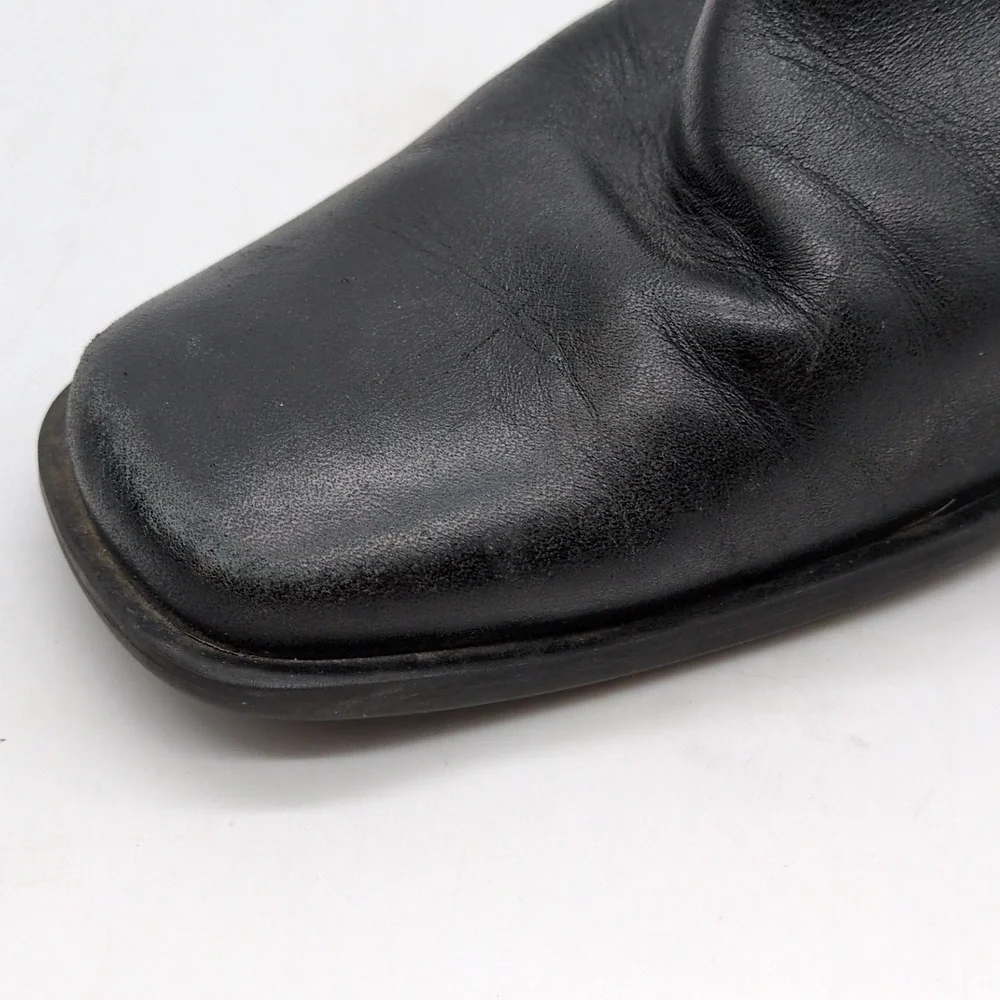 White Mountain‎ Shoes Womens Marianna Black 8.5 Leather Ankle Boots Side Zip